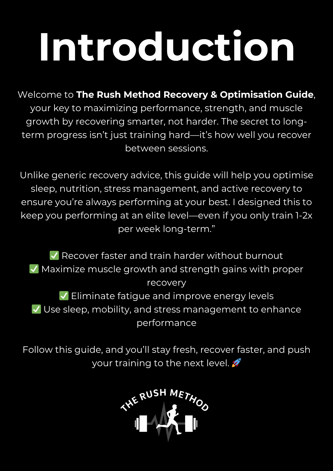 Recovery Optimisation