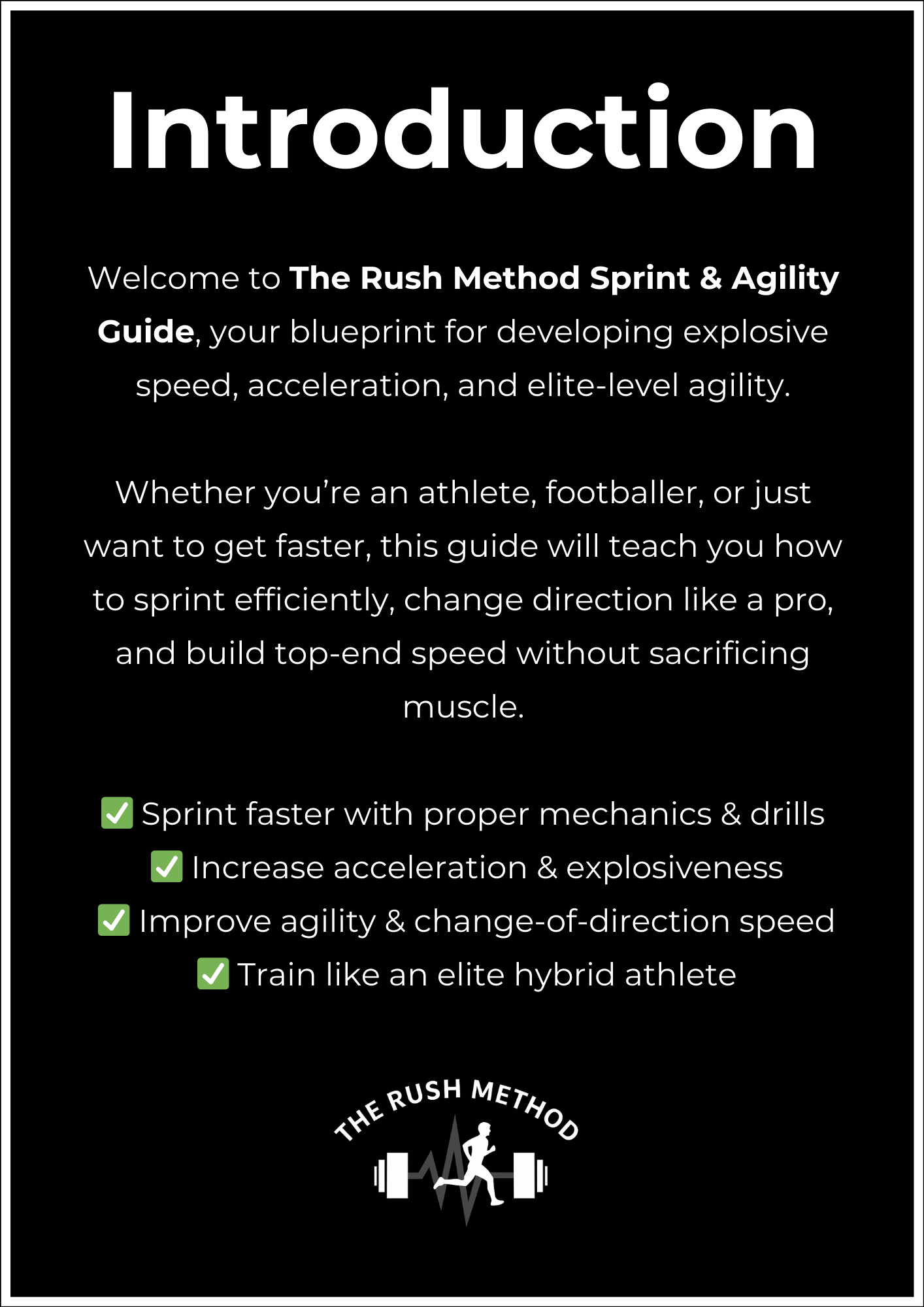 Sprints & Agility