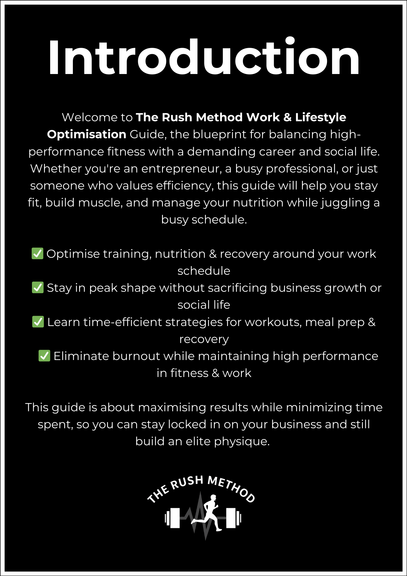 Work & Lifestyle Optimisation