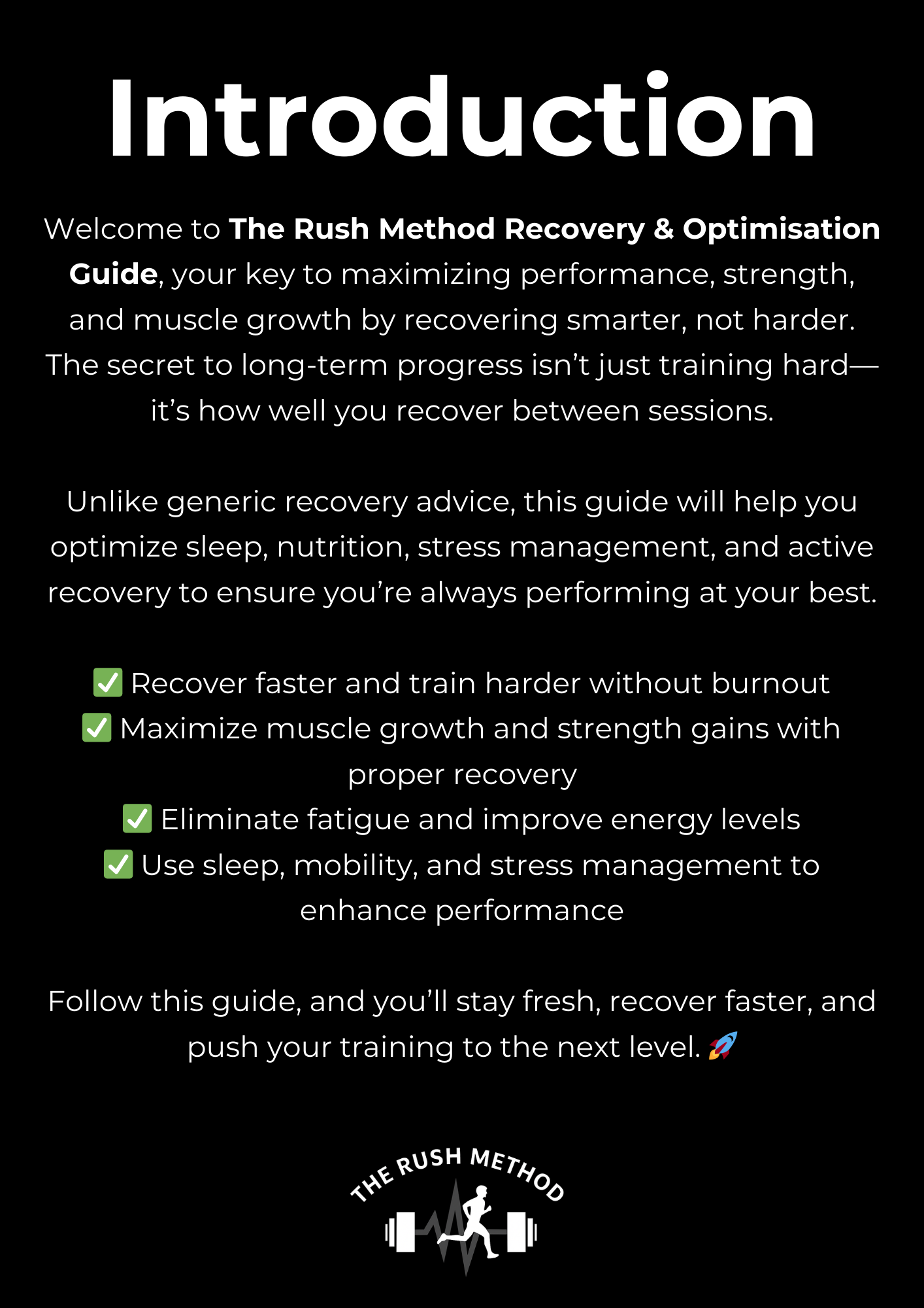 Recovery Optimisation