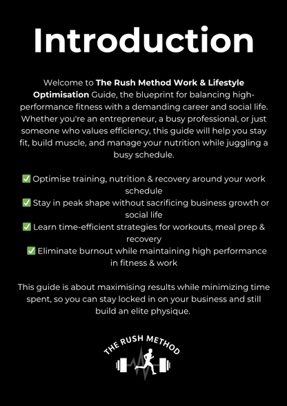 Work & Lifestyle Optimisation